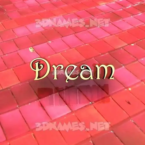 dream in Red Tiles style - 3D name wallpaper dream in Red Tiles style - 3D name wallpaper