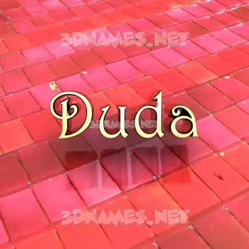 duda in Red Tiles style - 3D name wallpaper duda in Red Tiles style - 3D name wallpaper