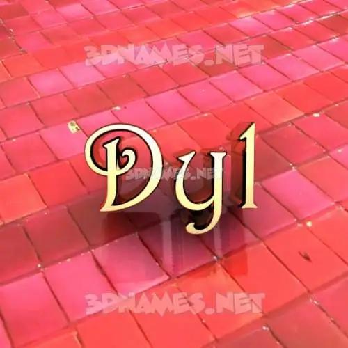 dyl in Red Tiles style - 3D name wallpaper dyl in Red Tiles style - 3D name wallpaper