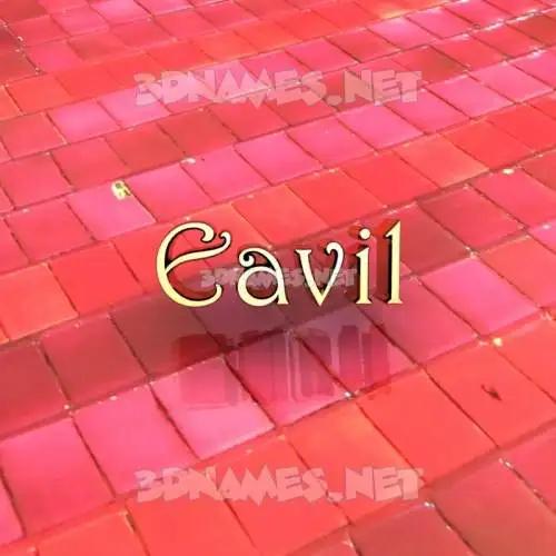 eavil in Red Tiles style - 3D name wallpaper eavil in Red Tiles style - 3D name wallpaper