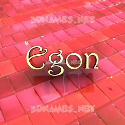 egon in Red Tiles style - 3D name wallpaper egon in Red Tiles style - 3D name wallpaper