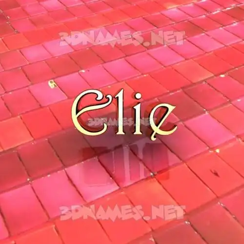elie in Red Tiles style - 3D name wallpaper elie in Red Tiles style - 3D name wallpaper
