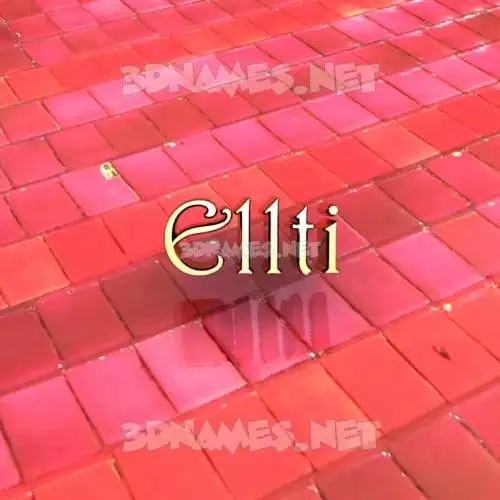 ellti in Red Tiles style - 3D name wallpaper ellti in Red Tiles style - 3D name wallpaper