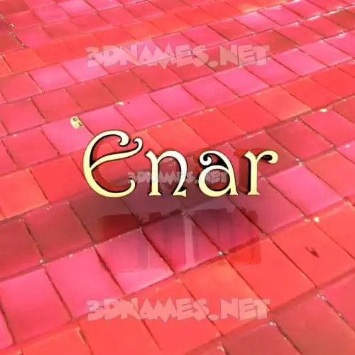 enar in Red Tiles style - 3D name wallpaper