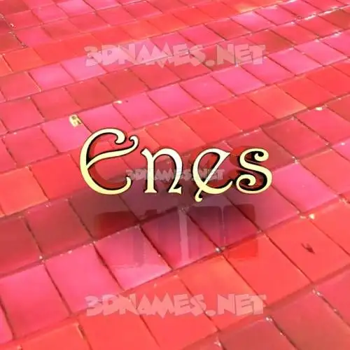 enes in Red Tiles style - 3D name wallpaper enes in Red Tiles style - 3D name wallpaper