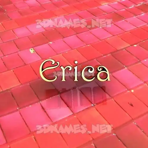 erica in Red Tiles style - 3D name wallpaper