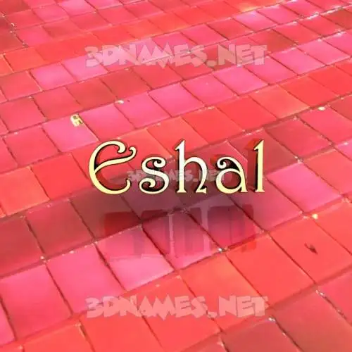 eshal in Red Tiles style - 3D name wallpaper