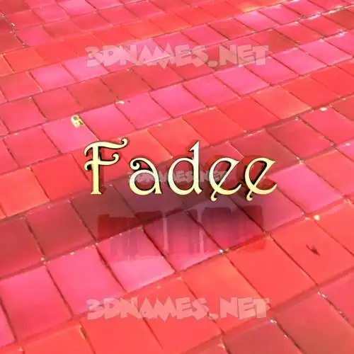 fadee in Red Tiles style - 3D name wallpaper