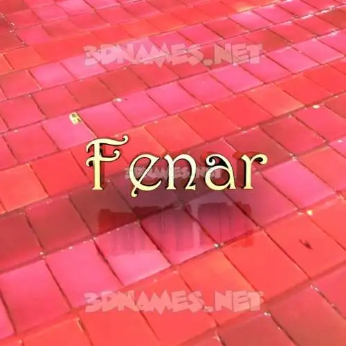 fenar in Red Tiles style - 3D name wallpaper