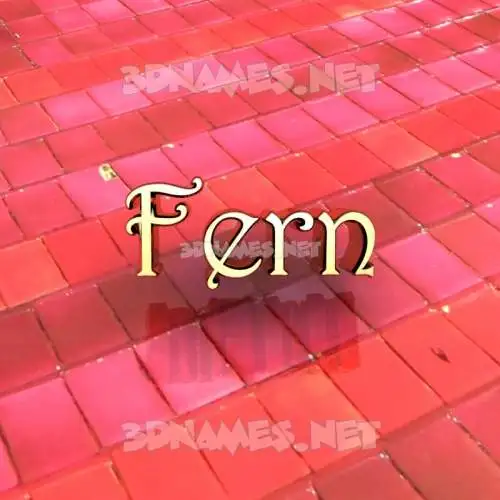 fern in Red Tiles style - 3D name wallpaper fern in Red Tiles style - 3D name wallpaper