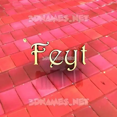 feyt in Red Tiles style - 3D name wallpaper