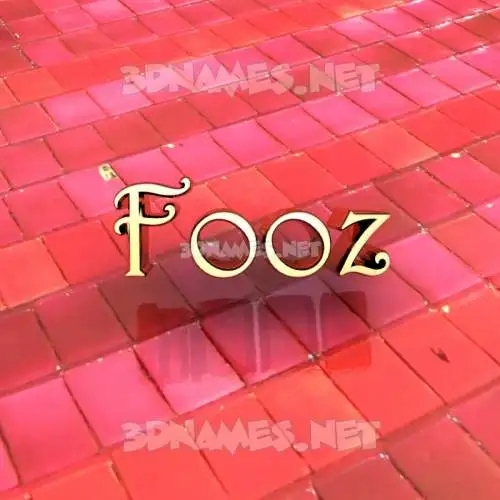 fooz in Red Tiles style - 3D name wallpaper fooz in Red Tiles style - 3D name wallpaper