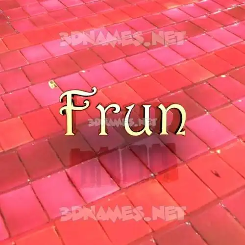 frun in Red Tiles style - 3D name wallpaper frun in Red Tiles style - 3D name wallpaper