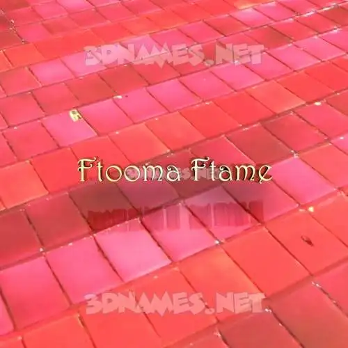 ftooma ftame in Red Tiles style - 3D name wallpaper ftooma ftame in Red Tiles style - 3D name wallpaper