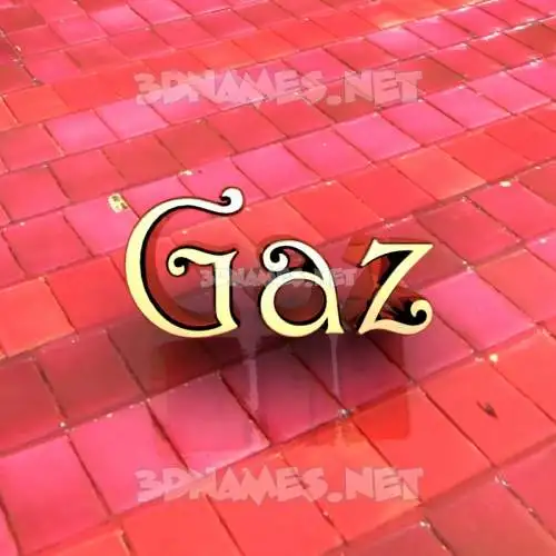 gaz in Red Tiles style - 3D name wallpaper gaz in Red Tiles style - 3D name wallpaper