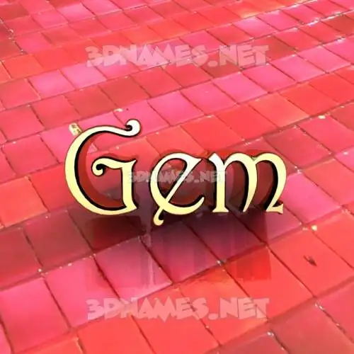 gem in Red Tiles style - 3D name wallpaper gem in Red Tiles style - 3D name wallpaper