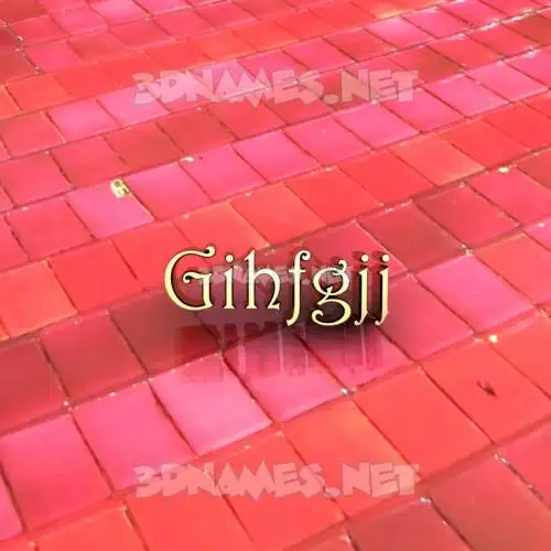 gihfgjj in Red Tiles style - 3D name wallpaper gihfgjj in Red Tiles style - 3D name wallpaper
