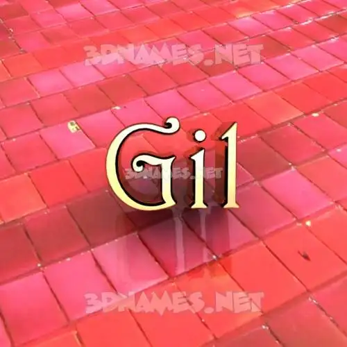 gil in Red Tiles style - 3D name wallpaper gil in Red Tiles style - 3D name wallpaper