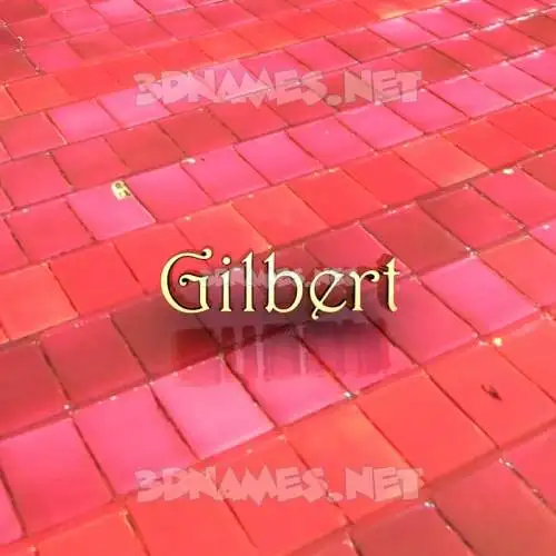gilbert in Red Tiles style - 3D name wallpaper