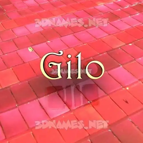gilo in Red Tiles style - 3D name wallpaper gilo in Red Tiles style - 3D name wallpaper