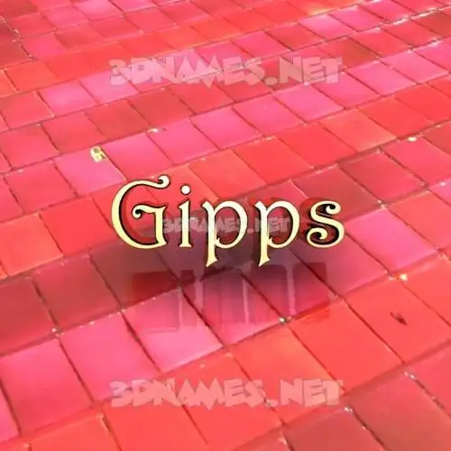 gipps in Red Tiles style - 3D name wallpaper gipps in Red Tiles style - 3D name wallpaper