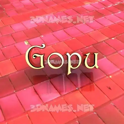 gopu in Red Tiles style - 3D name wallpaper gopu in Red Tiles style - 3D name wallpaper
