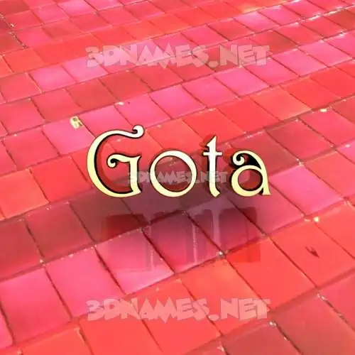 gota in Red Tiles style - 3D name wallpaper gota in Red Tiles style - 3D name wallpaper