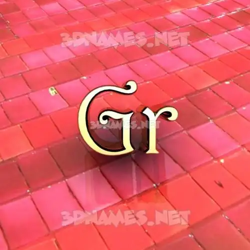 gr in Red Tiles style - 3D name wallpaper gr in Red Tiles style - 3D name wallpaper