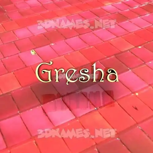 gresha in Red Tiles style - 3D name wallpaper gresha in Red Tiles style - 3D name wallpaper