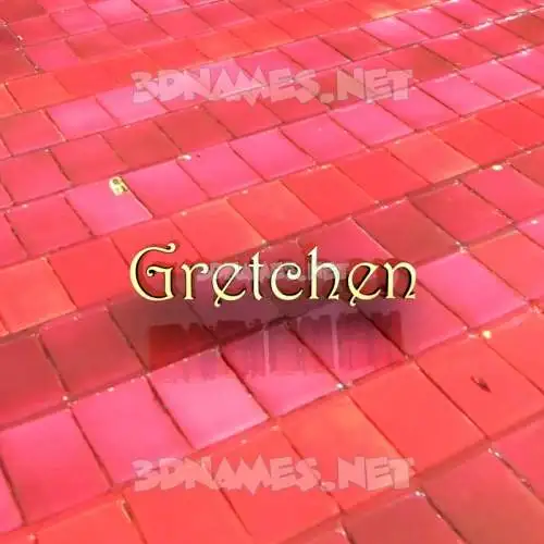 gretchen in Red Tiles style - 3D name wallpaper