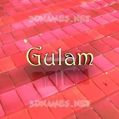gulam in Red Tiles style - 3D name wallpaper gulam in Red Tiles style - 3D name wallpaper