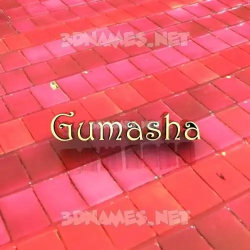 gumasha in Red Tiles style - 3D name wallpaper gumasha in Red Tiles style - 3D name wallpaper