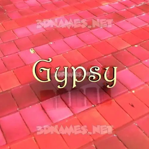 gypsy in Red Tiles style - 3D name wallpaper gypsy in Red Tiles style - 3D name wallpaper