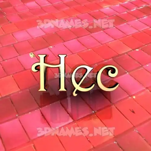 hec in Red Tiles style - 3D name wallpaper