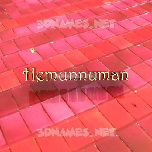 hemunnuman in Red Tiles style - 3D name wallpaper hemunnuman in Red Tiles style - 3D name wallpaper