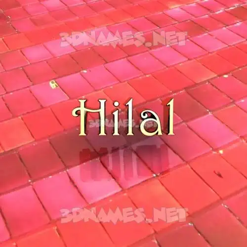 hilal in Red Tiles style - 3D name wallpaper hilal in Red Tiles style - 3D name wallpaper