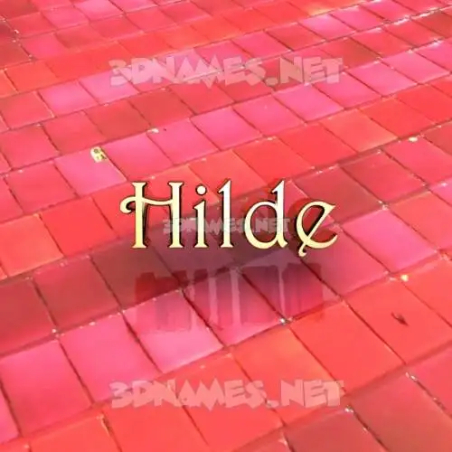 hilde in Red Tiles style - 3D name wallpaper hilde in Red Tiles style - 3D name wallpaper