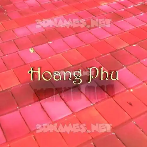 hoang phu in Red Tiles style - 3D name wallpaper hoang phu in Red Tiles style - 3D name wallpaper