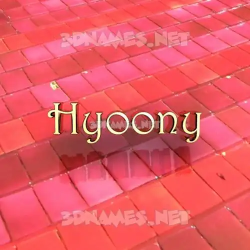 hyoony in Red Tiles style - 3D name wallpaper hyoony in Red Tiles style - 3D name wallpaper