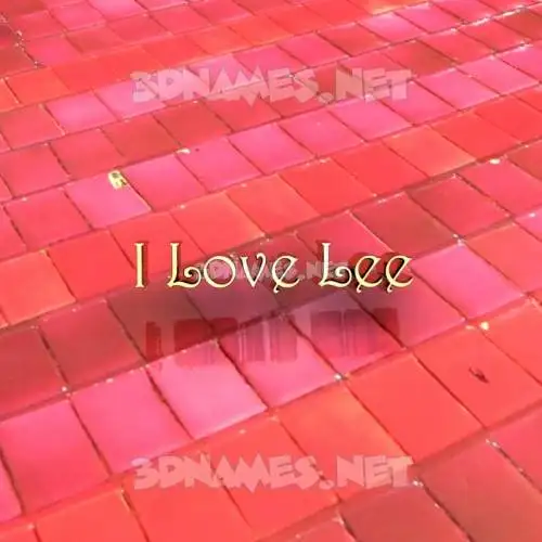 i love lee in Red Tiles style - 3D name wallpaper i love lee in Red Tiles style - 3D name wallpaper
