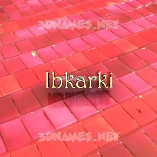 ibkarki in Red Tiles style - 3D name wallpaper ibkarki in Red Tiles style - 3D name wallpaper
