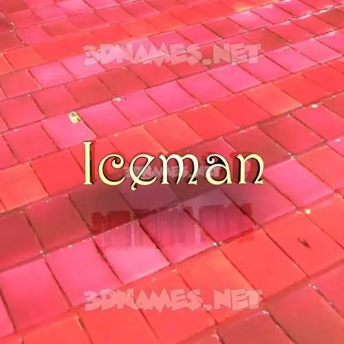 iceman in Red Tiles style - 3D name wallpaper iceman in Red Tiles style - 3D name wallpaper