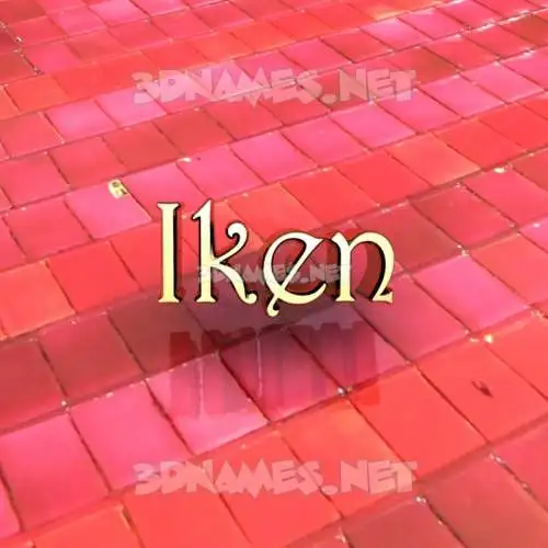 iken in Red Tiles style - 3D name wallpaper iken in Red Tiles style - 3D name wallpaper