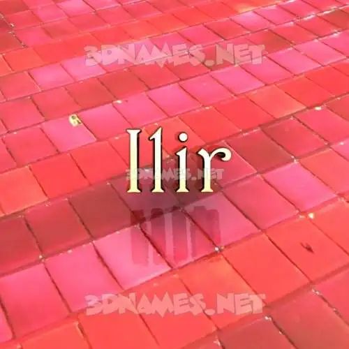 ilir in Red Tiles style - 3D name wallpaper ilir in Red Tiles style - 3D name wallpaper