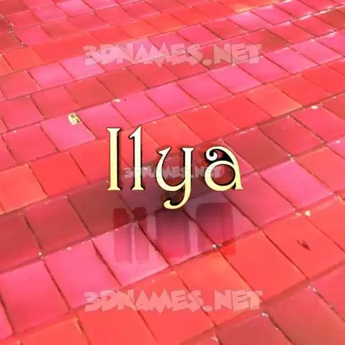 ilya in Red Tiles style - 3D name wallpaper ilya in Red Tiles style - 3D name wallpaper