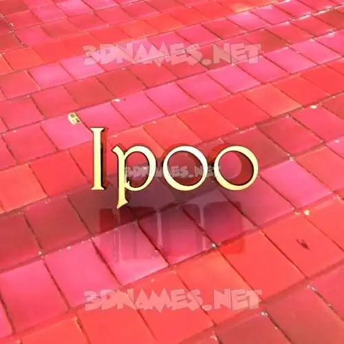 ipoo in Red Tiles style - 3D name wallpaper ipoo in Red Tiles style - 3D name wallpaper