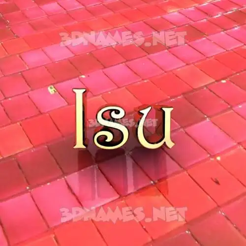 isu in Red Tiles style - 3D name wallpaper isu in Red Tiles style - 3D name wallpaper
