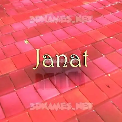 janat in Red Tiles style - 3D name wallpaper janat in Red Tiles style - 3D name wallpaper