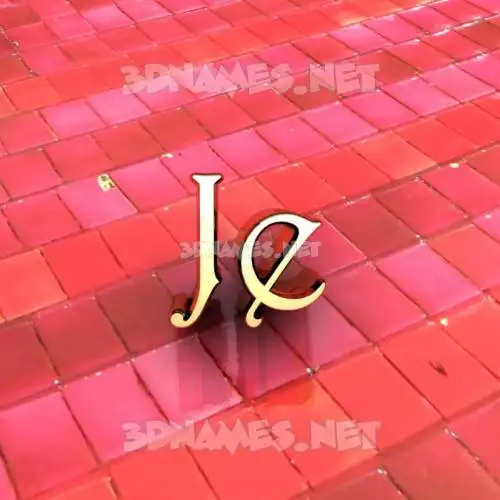 je in Red Tiles style - 3D name wallpaper je in Red Tiles style - 3D name wallpaper