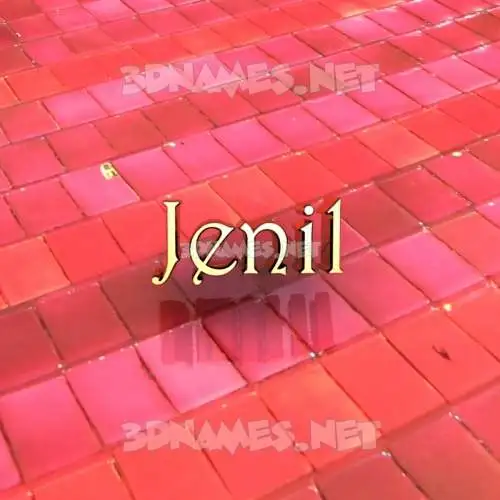 jenil in Red Tiles style - 3D name wallpaper jenil in Red Tiles style - 3D name wallpaper